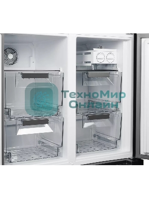 Холодильник Kuppersberg NMFV 18591 DX темный металл трехкамерный 390/170л морозилка снизу, No Frost, Side by Side