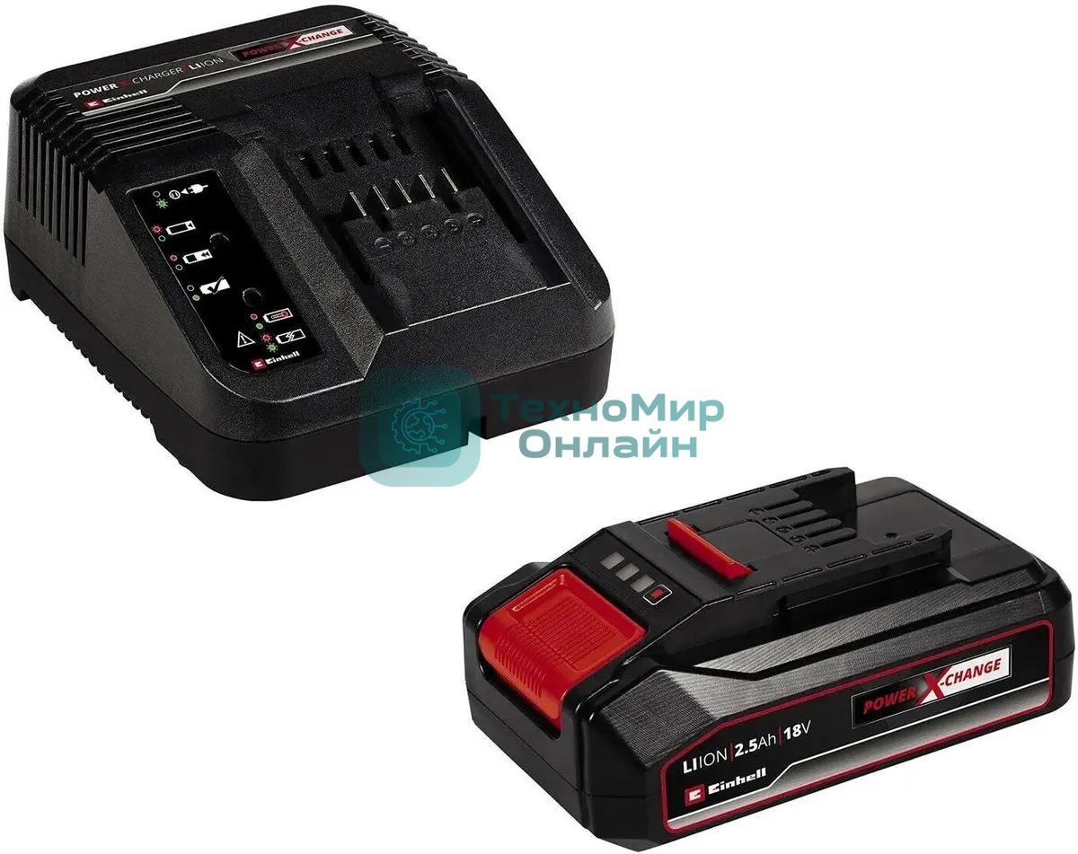 Комплект Einhell 18V 2,5Ah PXC Starter Kit (4512097) Устройство зарядное + аккумулятор
