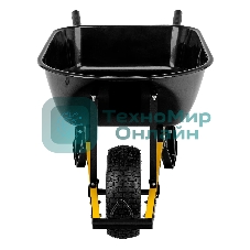 Тачка строительная Denzel усиленная, объем 140 л, 230 кг, колесо 15х6.00-6