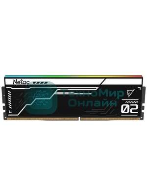Оперативная память Netac Shadow II RGB, DDR5, 32GB (2x16GB), 7600 MHz, CL36, с радиатором, чёрный, RGB