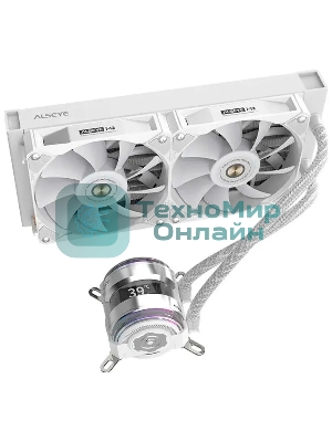 Система жидкостного охлаждения Alseye i240-W белый, 120 мм, алюминий/медь, 1800 об/мин, 36.2 дБ, 4 pin, 250 Вт