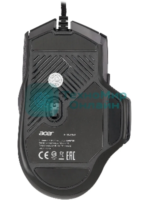 Мышь проводная Acer OMW180 черный, 6400 dpi, USB, кнопки - 9
