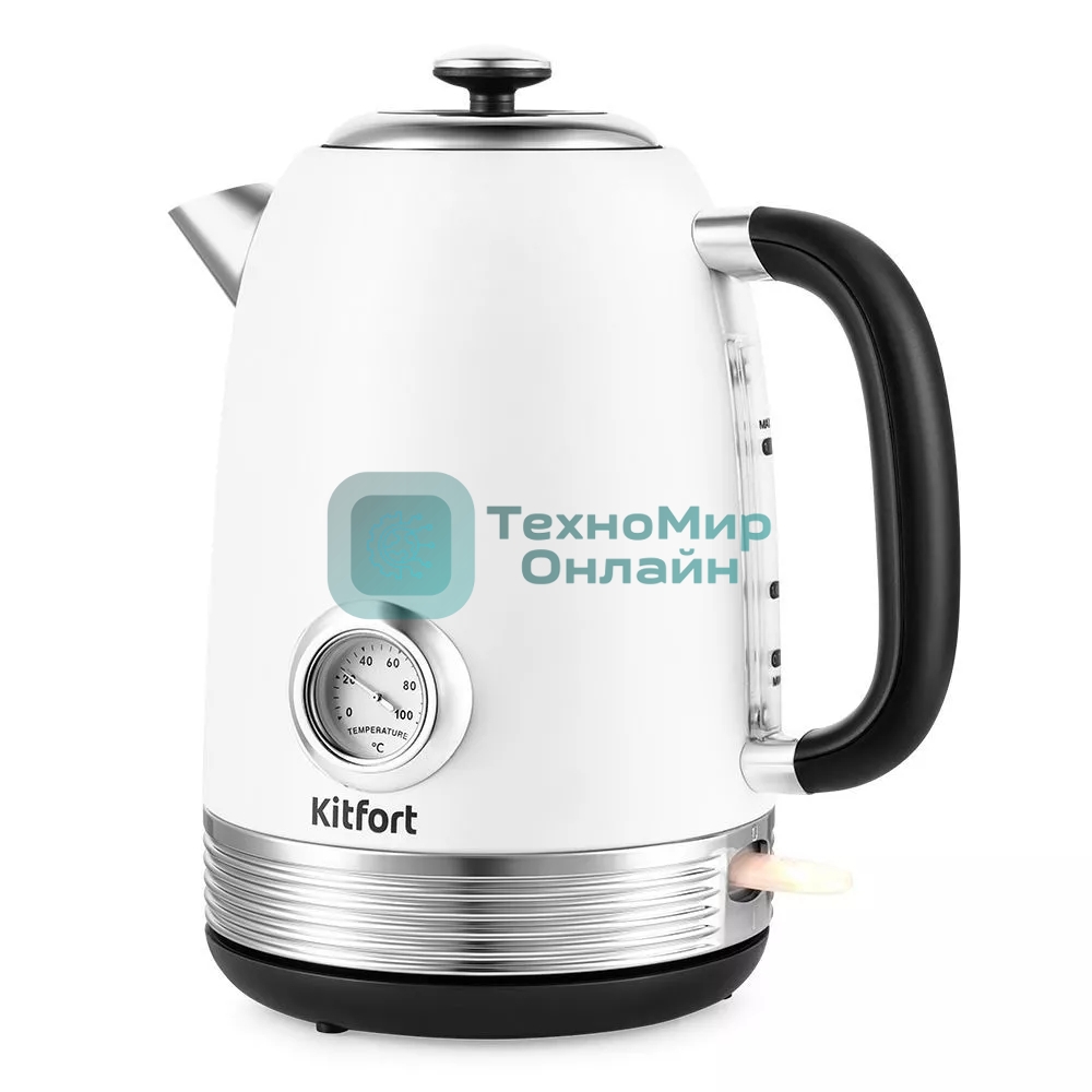 Чайник электрический Kitfort КТ-6603 1.7л. 2200Вт белый (корпус: пластик)