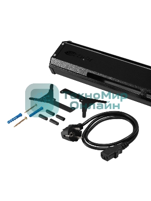 Конвектор электрический плинтусный СОКОЛ 60-0124, черный, 450 Вт, 15 м2