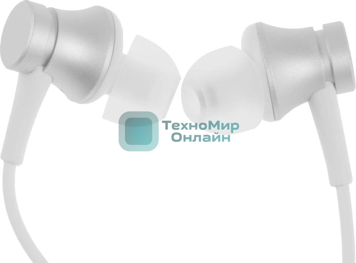 Проводные наушники Xiaomi Mi In-Ear Headphones Basic серебристый, внутриканальные, Jack 3.5 мм