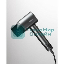 Фен Haier HHD-603 графитовый, 1600 Вт, компактный, ионизация