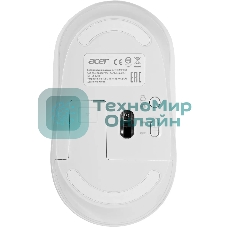 Мышь беспроводная Acer OMR308 белый, 1600 dpi, радиоканал, Bluetooth, USB, кнопки - 4