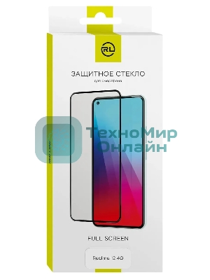 Защитное стекло для экрана Redline черный для Realme 12 4G 2.5D 1шт. (УТ000039355)