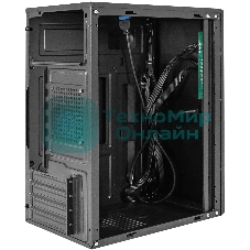 Компьютерный корпус Minitower ExeGate BAA-408U-UNS500 (mATX, БП UNS500 с вент. 12см, 2хUSB+1хUSB 3.0, HD Audio, черный)