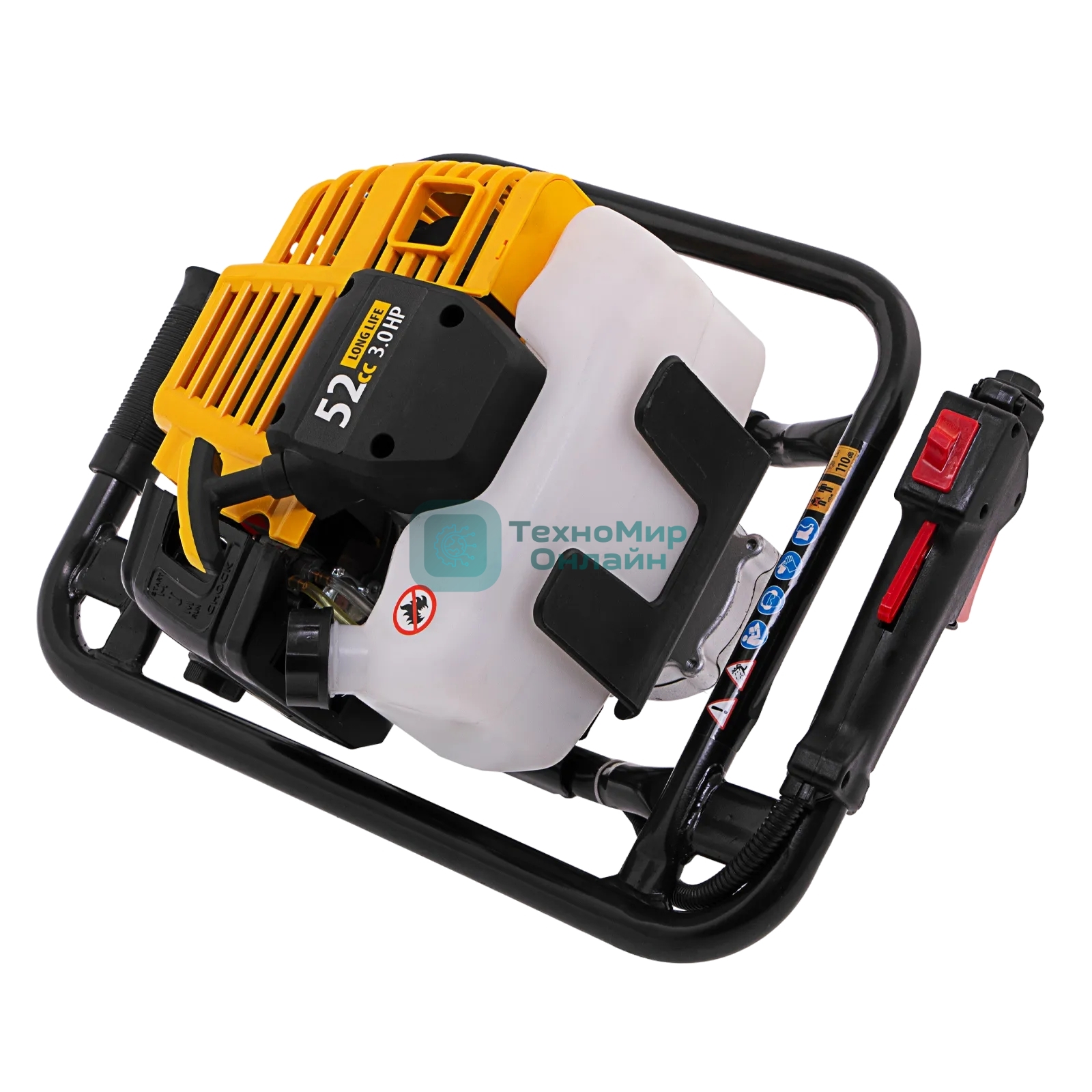 Мотобур Denzel DX-52 объем двигателя 52 см3, соединение 20 мм, без шнека