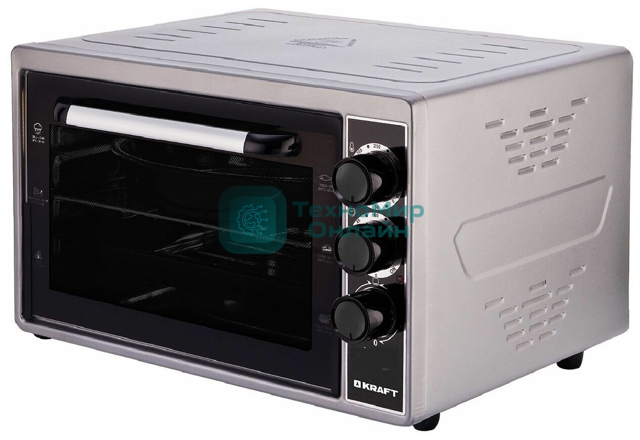 Мини-печь Kraft KF-MO 3200 GR (1 протвень+1 решетка)