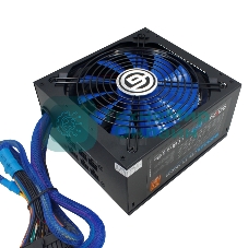 Блок питания Ginzzu MC600, 600Вт, 80 PLUS Bronze, 140мм, модульный, черный