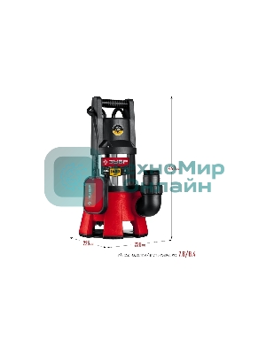 Насос ЗУБР НПГ-М3-1400-С, дренажный для грязной воды, корпус - нерж. сталь, 1400 Вт