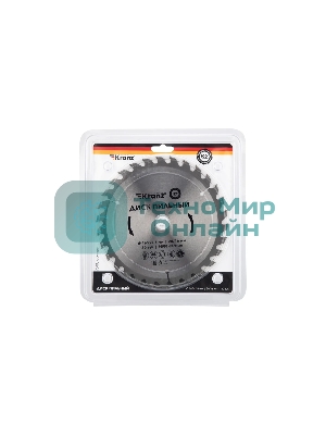 Диск пильный Kranz 165 мм х 30 зуб х 20/16 мм