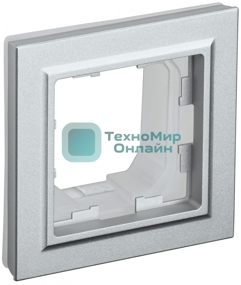 Рамка 1-местная IEK BRITE РУ-1-БрА-4 (BR-M12-44-K47) IP44 4 алюминий
