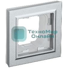 Рамка 1-местная IEK BRITE РУ-1-БрА-4 (BR-M12-44-K47) IP44 4 алюминий