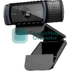 Веб-камера Logitech C920 1920x1080, 30 кадр/с, USB Type-A, микрофон (2 шт, шумоподавление), автоматическая фокусировка, автоосвещение, универсальное крепление