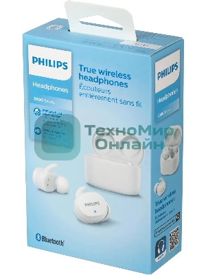 Наушники TWS Philips TAT3216WT/00 белый, внутриканальные, Bluetooth