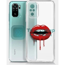 Чехол (клип-кейс) BORASCO ArtWorks, для Xiaomi Redmi Note 10/10S, прозрачный/рисунок