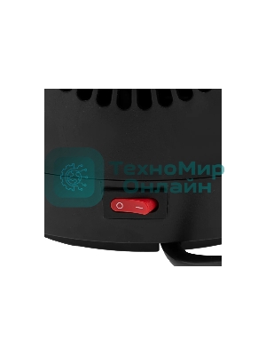 Тепловентилятор керамический Denzel DTFC-1200, черный, 600/1200 Вт, 12 м2, 3 режима, термостат