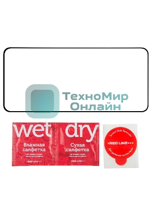 Защитное стекло для экрана Redline черный для Realme 12 4G 2.5D 1шт. (УТ000039355)