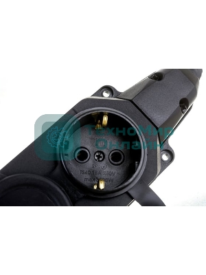 Колодка каучуковая ЭРА с/з 2 гн 16A IP44 черная (12/120/720)