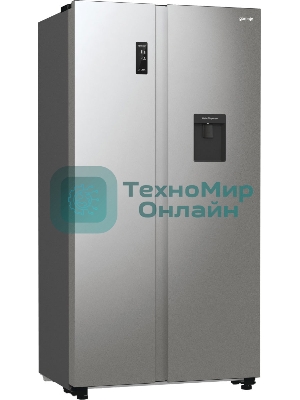 Холодильник Gorenje NRR9185EAXLWD серебристый двухкамерный 353/191л морозилка снизу, No Frost, Side by Side