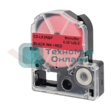 Картридж ленточный Cactus CS-LK3RBP черный, 9мм, 9м для Epson LW300/LW400/LW700/LW600P/LW1000P/K400/Z700/Z900