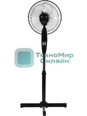 Вентилятор бытовой напольный Rix RSF-3000B, черный