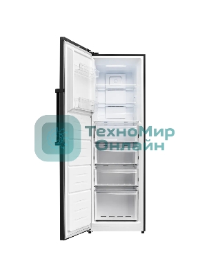 Морозильная камера Kuppersberg NFS 189 DX, High-Tech, отдельностоящая, ВхШхГ 185х60х65 см, объем 304 л, электронное управление, No Frost, LED дисплей, LED освещение, супер заморозка, инверторный компрессор, энергоэффективность А+, уровень шума 43 дБ, цвет черный