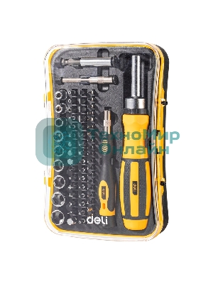 Набор прецизионных отверток Deli DL3565 65 предметов Материал бит Cr-v. Пластиковый кейс.