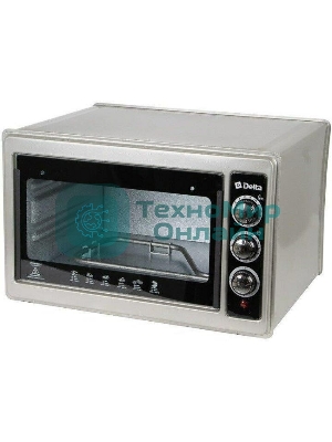 Мини-печь Delta D-0123 серая с тэном повыш. мощности,1300 Вт,37 л,2 нагреват. эл, с термостатом