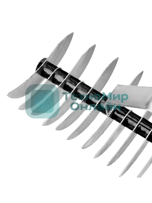 Грабли Palisad BASE двусторонние аэраторные, стальные, зубъя 11/21шт, 340 мм, без черенка
