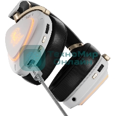 Гарнитура ASUS ROG Delta II KJP белый, беспроводная + проводная, Bluetooth, подсветка, совместимость с PS5, Xbox