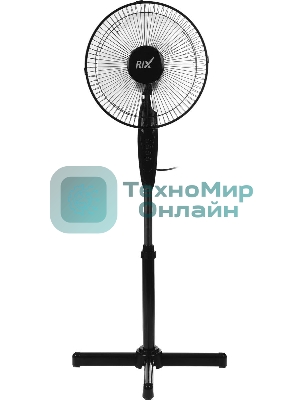 Вентилятор бытовой напольный Rix RSF-3000B, черный