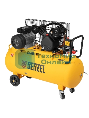 Компрессор воздушный Denzel BCV2200/100 рем. привод, 2,2 кВт, 100 л, 370 л/мин