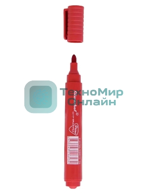 Маркер перманентный Silwerhof Prime, пулевидный пишущий наконечник, 1-3мм, красный, коробка