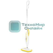 Швабра паровая Kitfort КТ-1097 1250Вт белый/желтый
