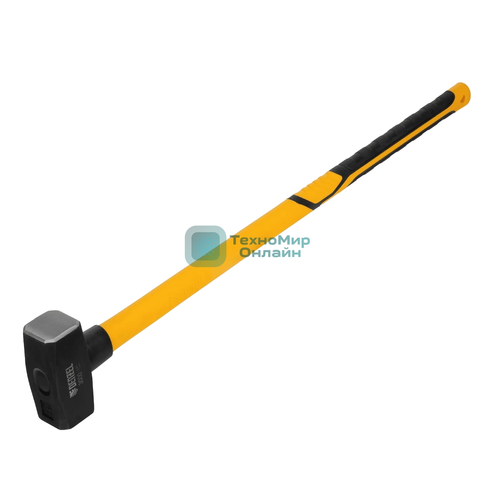 Кувалда Denzel 3000 г, кованая, фибергласовая рукоятка c TPR покрытием, 880 мм