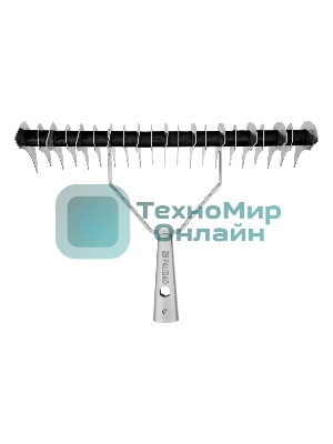 Грабли Palisad BASE двусторонние аэраторные, стальные, зубъя 11/21шт, 340 мм, без черенка