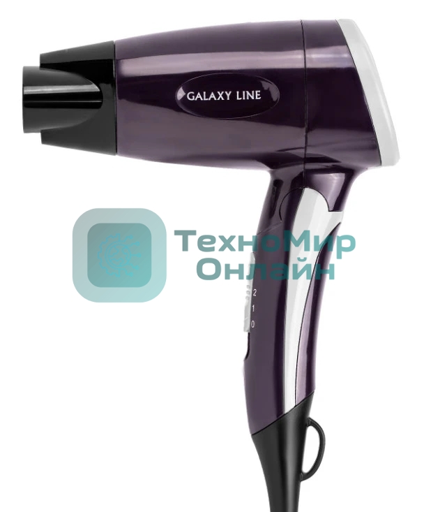 Фен Galaxy Line GL 4338 фиолетовый, 1200 Вт, компактный