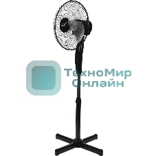 Вентилятор бытовой напольный Rix RSF-3000B, черный