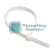 Хомут кабельный 4.8х400 нейл. бел. (уп. 100 шт) IEK UHH31-D048-400-100