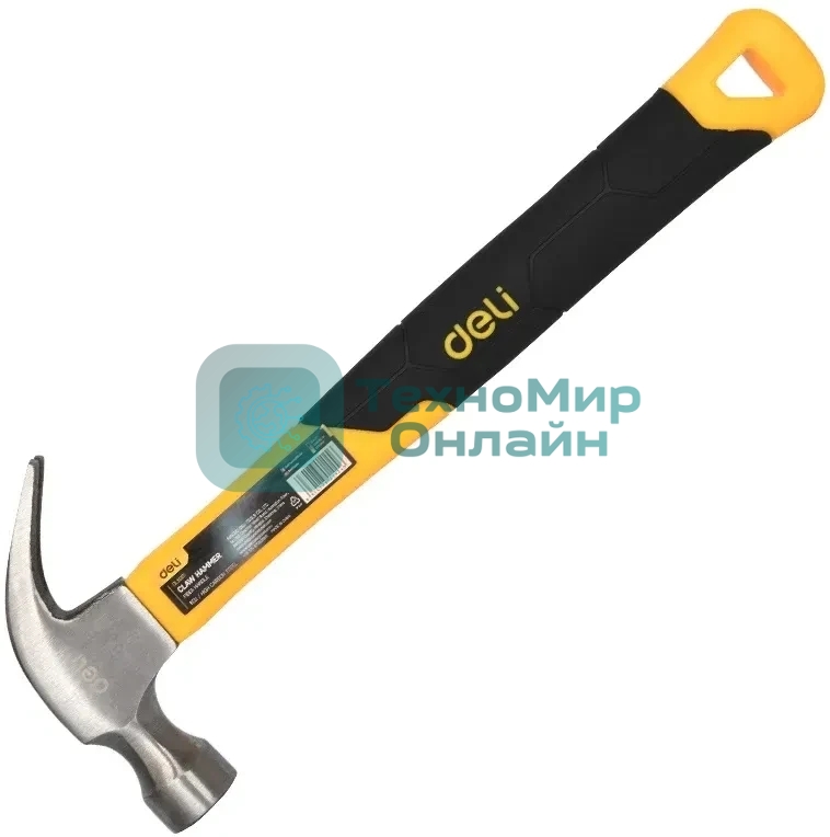 Молоток-гвоздодер Deli DL5002 500 гр Фибергласовая рукоять