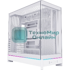 Компьютерный корпус Montech HS02 белый без БП ATX 4x140мм 2xUSB 3.0 audio bott PSU