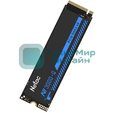 Накопитель SSD Netac NV3000 512Gb M.2 2280, PCI-E 3.0 x4, 3D NAND, 3000/1200MBs, NVMe, heatsink
