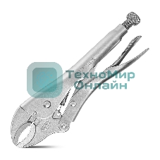Зажимные клещи с изогнутыми губками Deli DL0381 200мм, рабочий ход 55мм, регулировочный винт