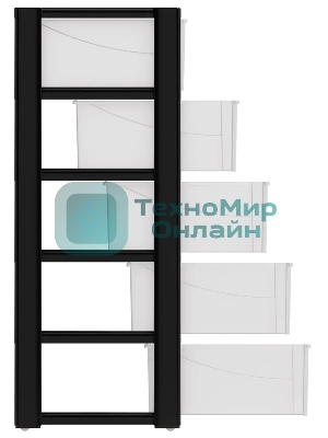 Комод Альтернатива М8764 Колорит 5 секций. широкий черный