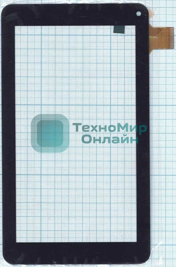 Сенсорное стекло (тачскрин) GF7033A2-PG, черное