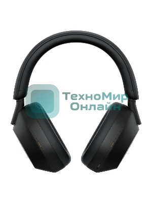 Беспроводные/проводные наушники Sony WH-1000XM5 черный, полноразмерные, Bluetooth + проводной, активное шумоподавление, до 30 ч